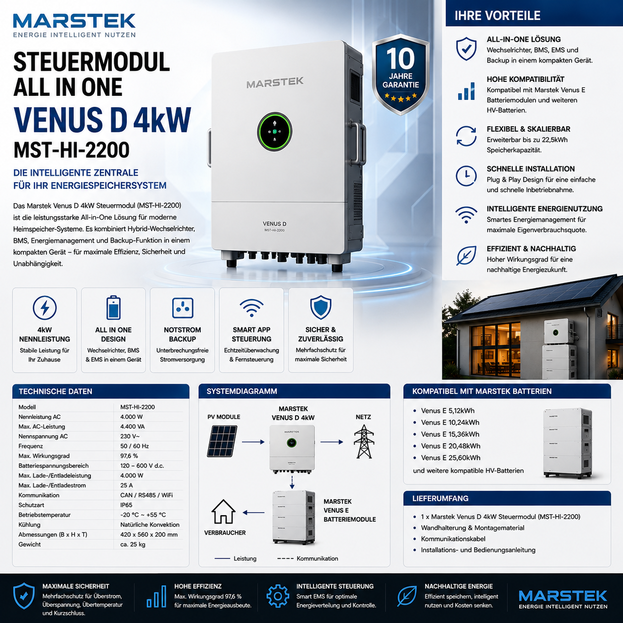 Marstek Steuermodul All In One Venus D 4kW MST-HI-2200