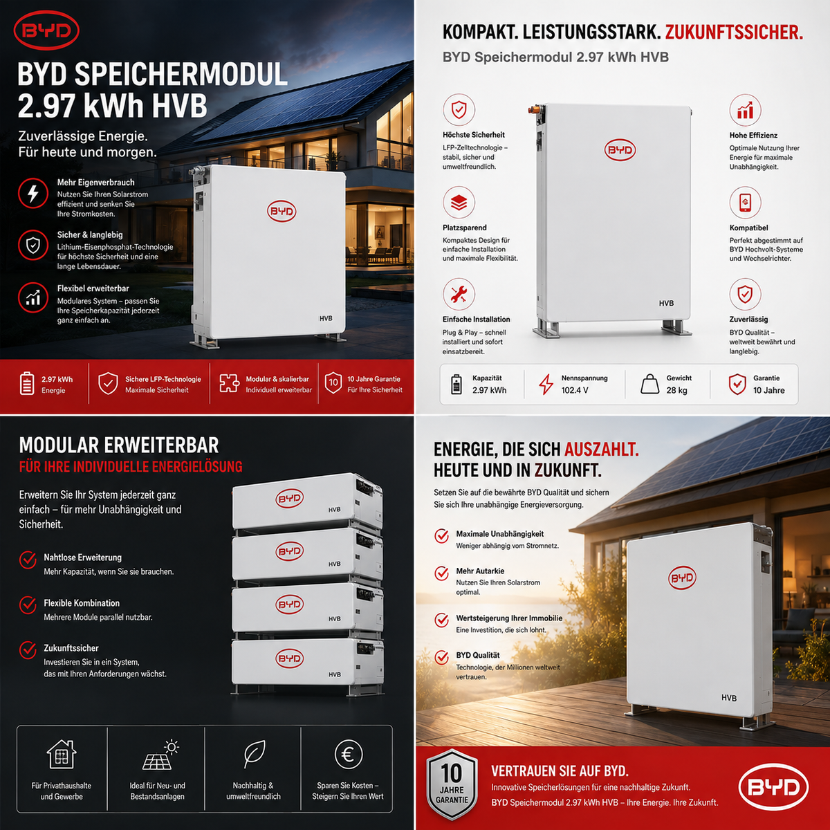 BYD Speichermodul Batteriespeicher 2.97 kWh HVB