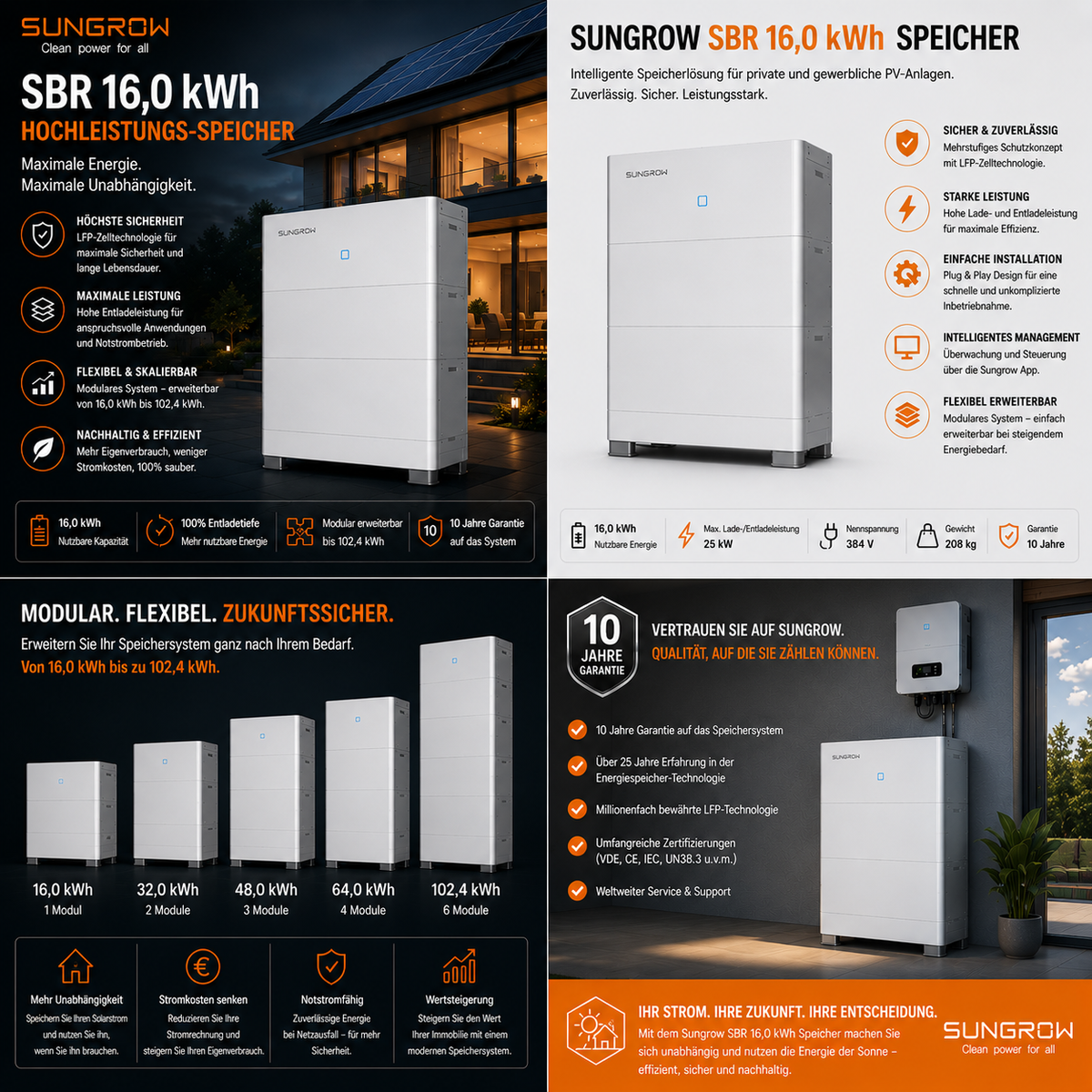 Sungrow SBR 16,0 kWh Speicher