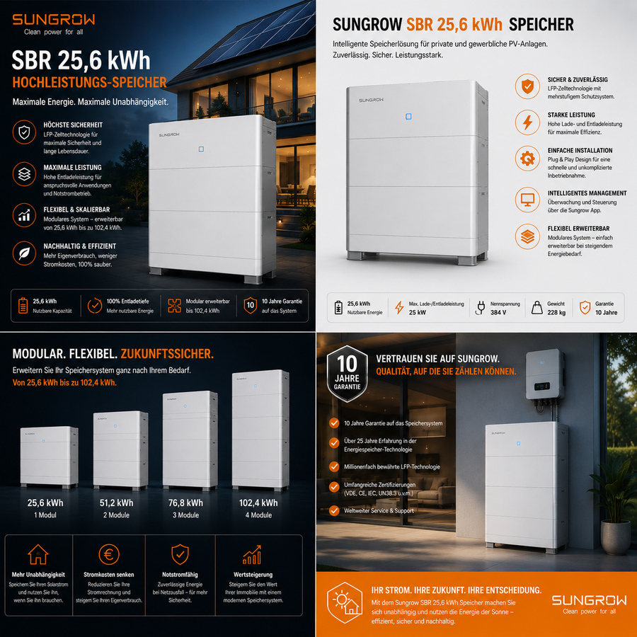 Sungrow SBR 25,6 kWh Speicher