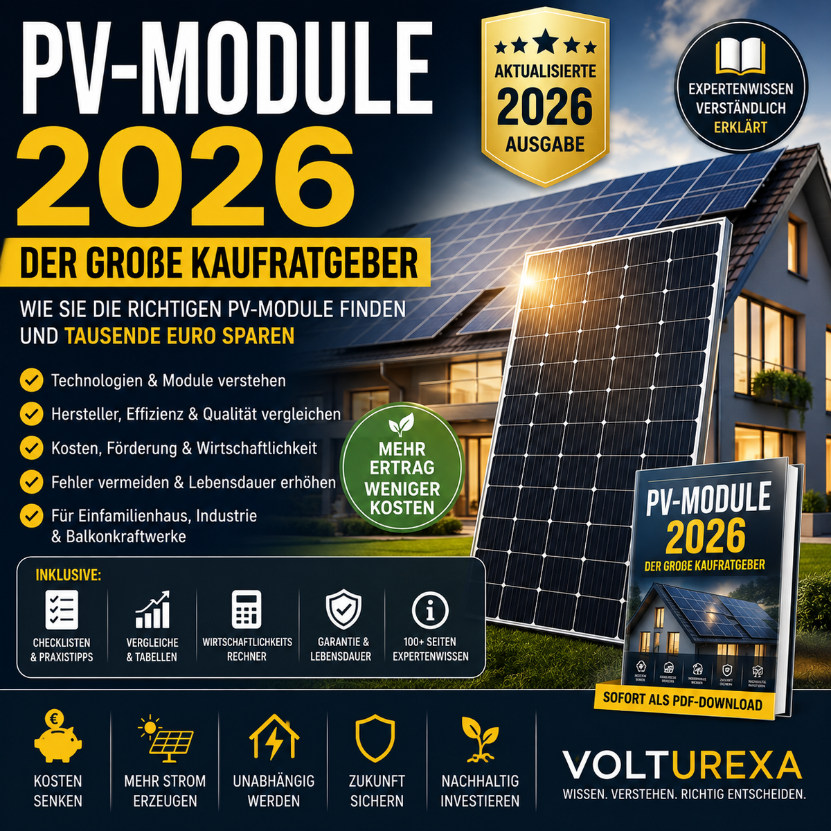 PV-Module 2026 – Der große Kaufratgeber (Digitales E‑Book)